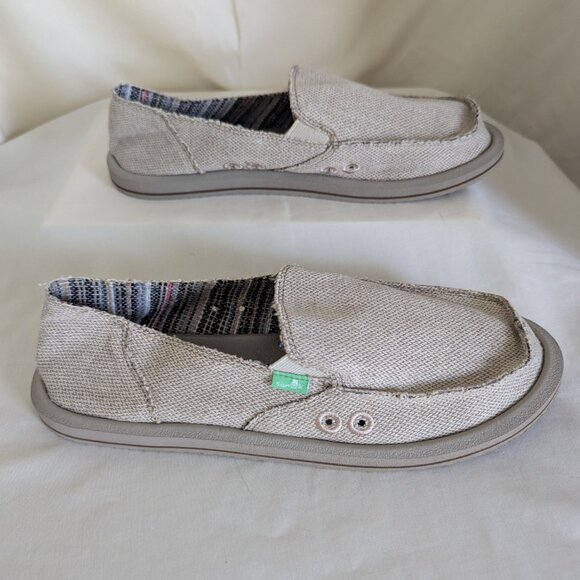 NWOB SANUK WOMENS DONNA HEMP LOAFER - SZ 10 - NATURAL - Picture 2 of 8